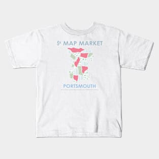 Porstmouth Map - Full Size Kids T-Shirt